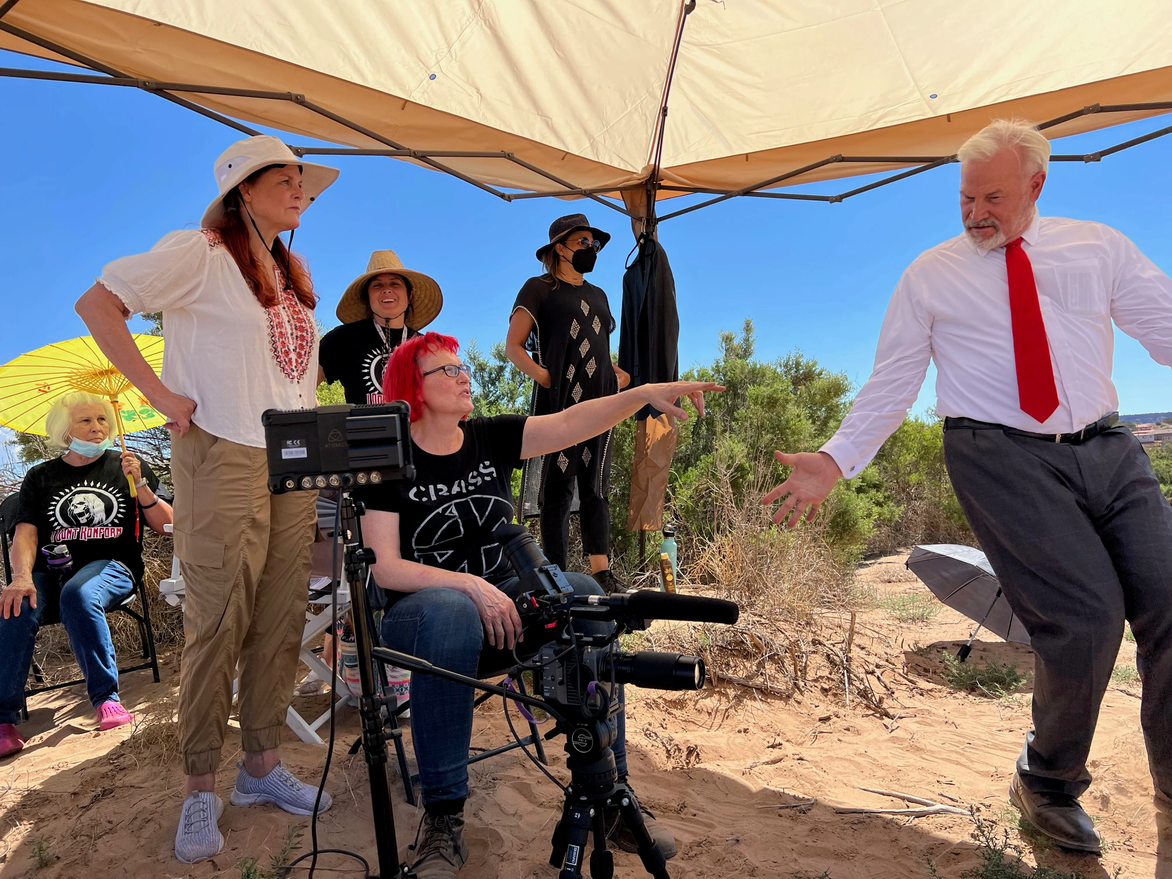 Anne directing on set with cast and crew — F**k Your Face