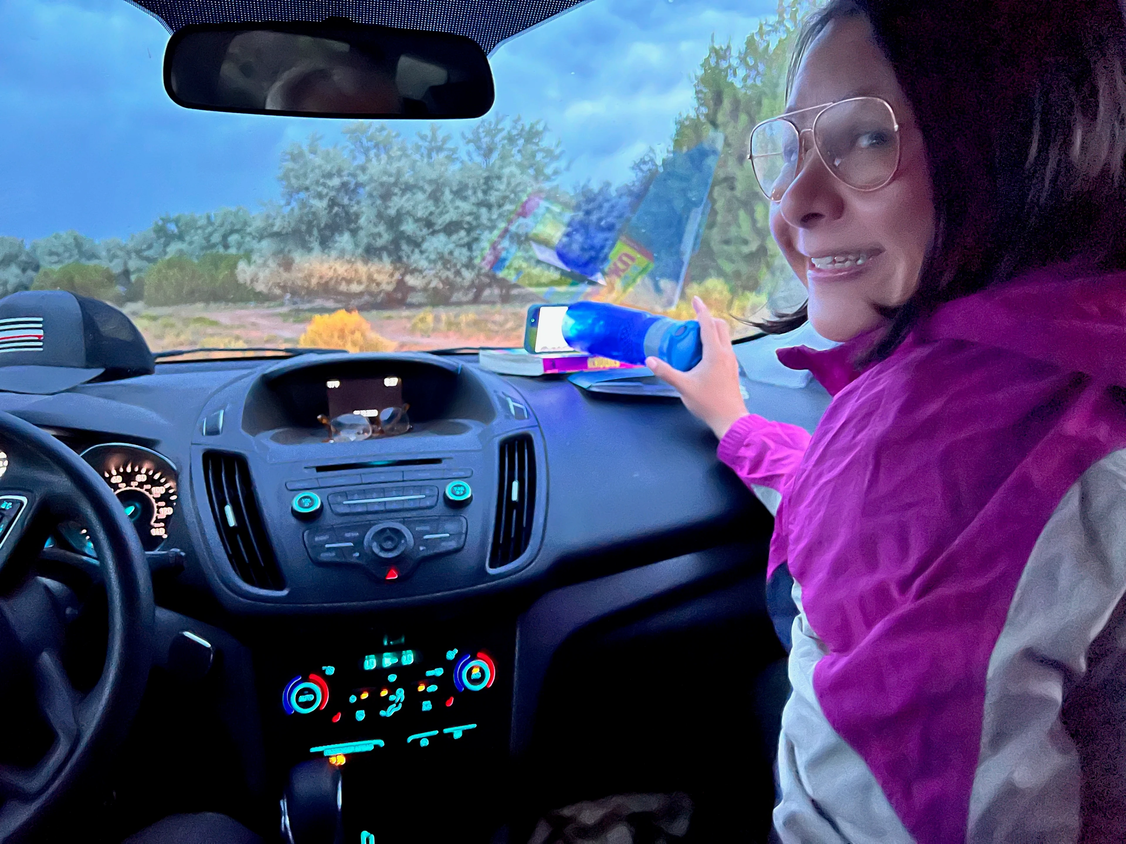 Gretel in the car on location — F**k Your Face