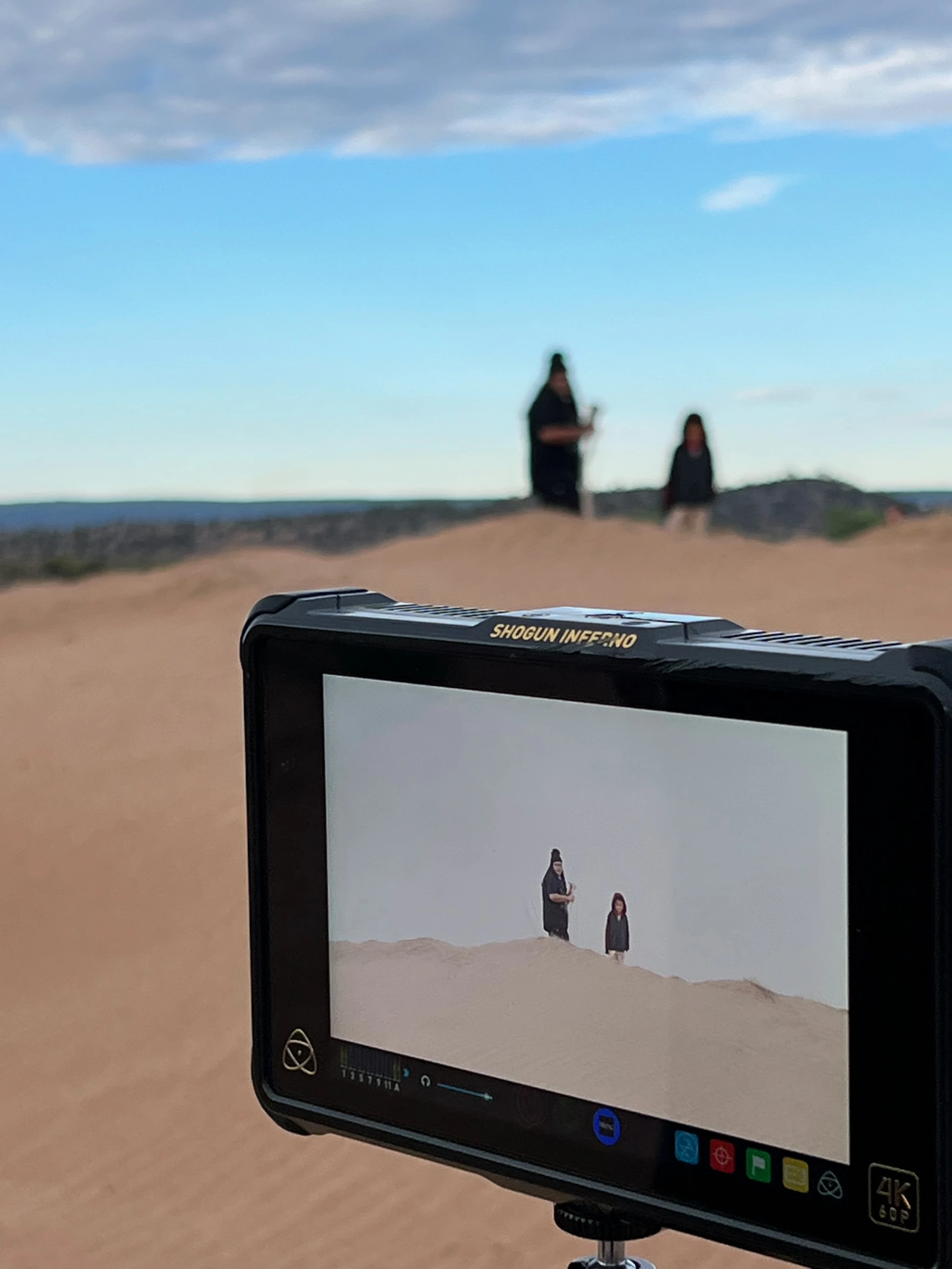 Shogun Inferno monitor with cast on the dunes — F**k Your Face