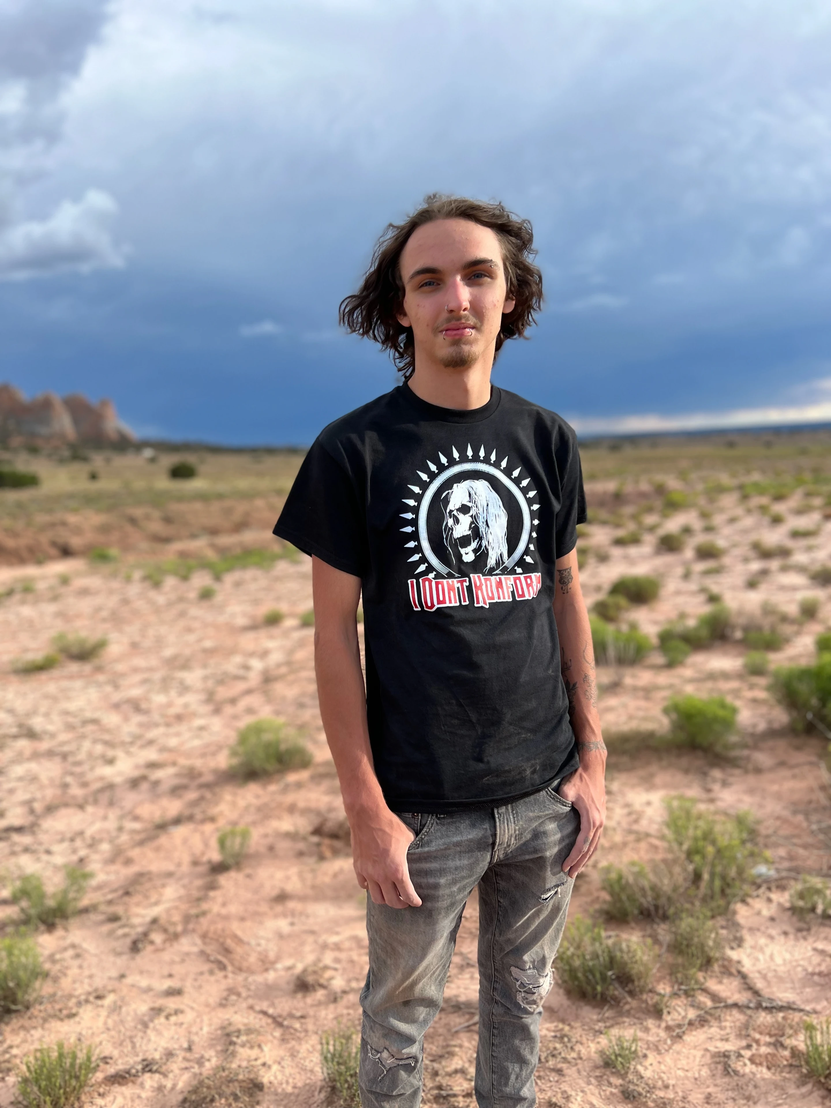 Nick in I Don't Konform shirt on location — F**k Your Face