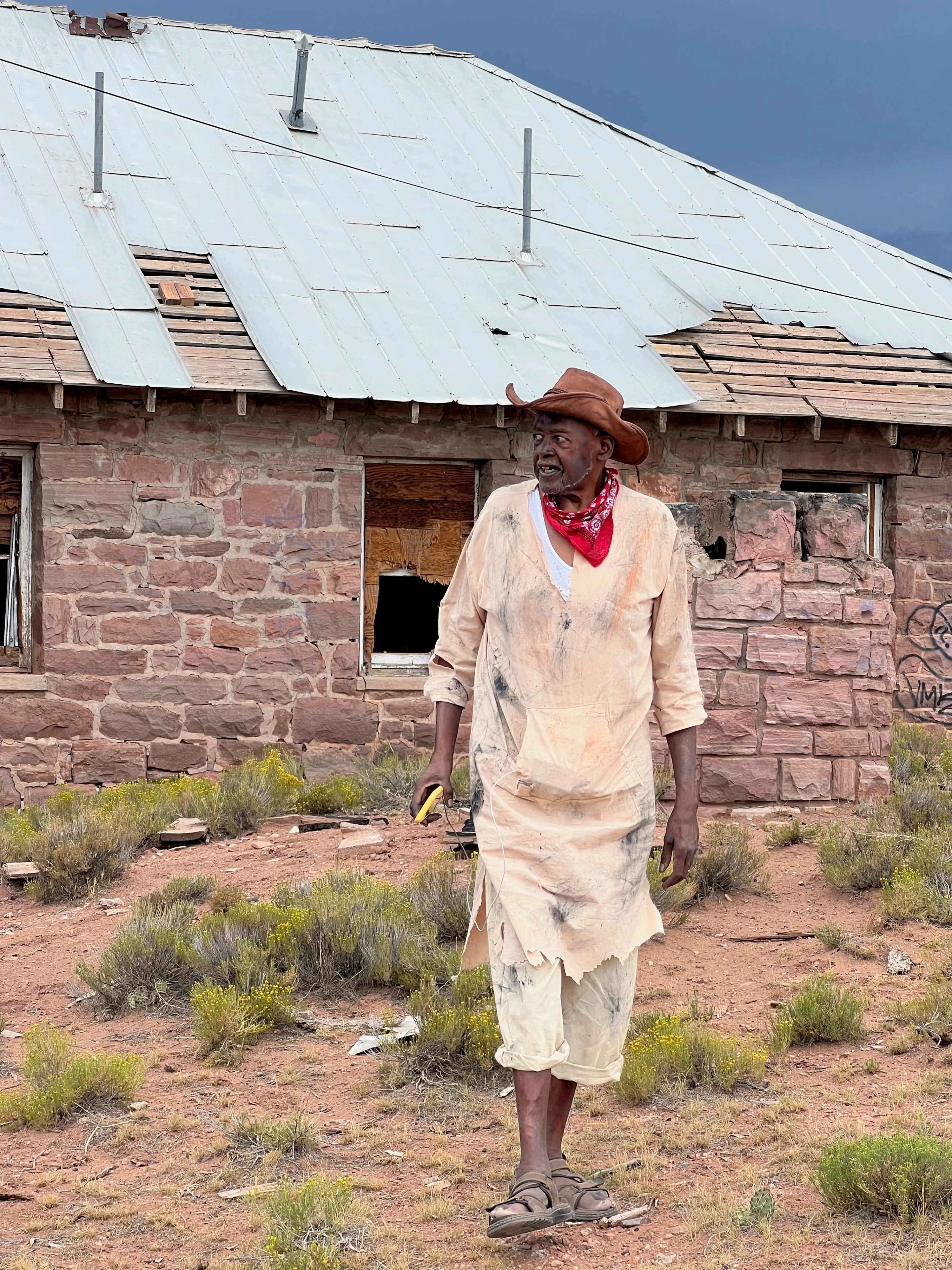 The Old Man in costume on location — F**k Your Face